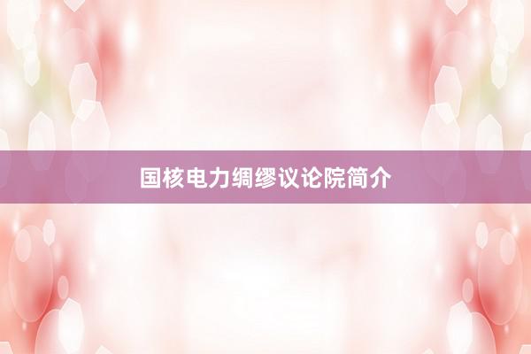 国核电力绸缪议论院简介