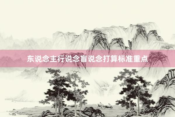 东说念主行说念盲说念打算标准重点